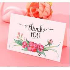 Thank You Card Fresh Style UV Printing Invitation Card With Envelope